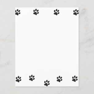 Hoja de papel de las paradas de gato negras