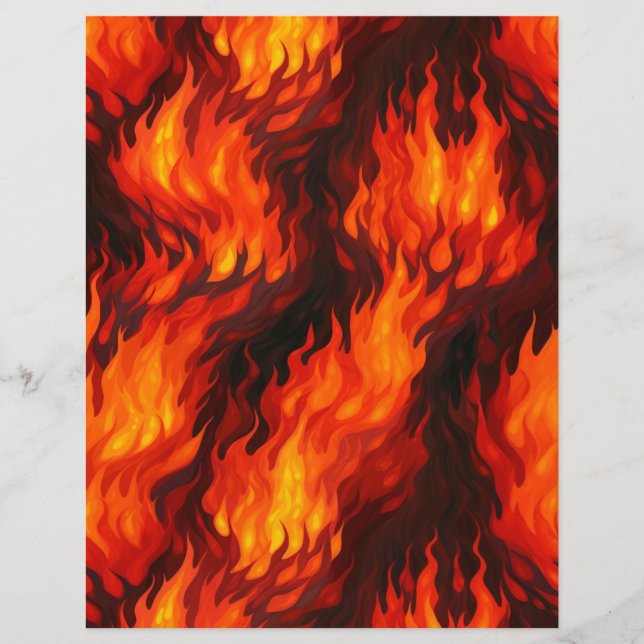 Hoja de papel de llama de fuego (Anverso)