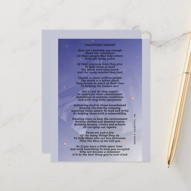 Hoja de papel de los héroes voluntarios (Anverso/Reverso In Situ)