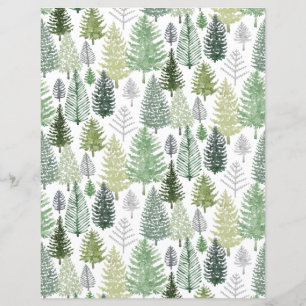 Hoja de Papel de los Pinos de Invierno