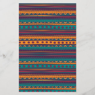 Hoja de papel de moda étnica