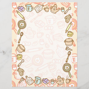 Hoja de papel de Naranja Cuaderno de Cocina