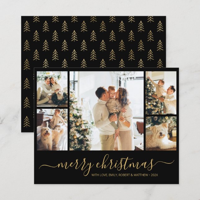 Hoja de papel de Navidades de fotografía elegantes (Anverso / Reverso)