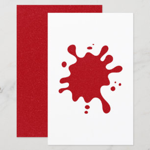 Hoja de papel de papel con tinta roja de tomate pe