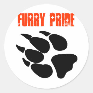 Hoja De Papel De Pegatinas De Furry Pride