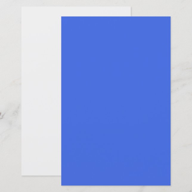 Hoja de papel de Personalizado azul y blanco real (Anverso / Reverso)