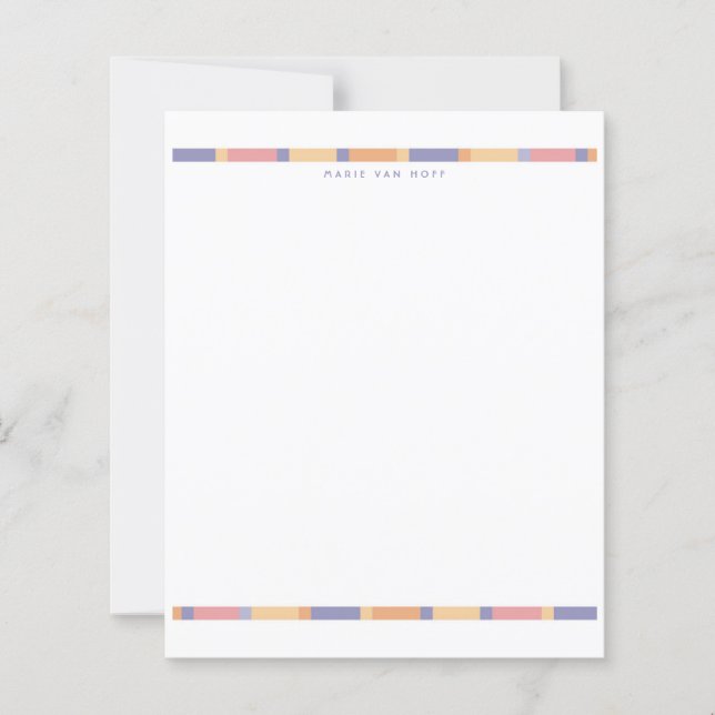Hoja de papel de raya moderna (Anverso)