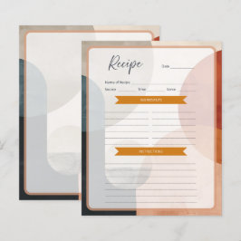Hoja de papel de receta del Boho