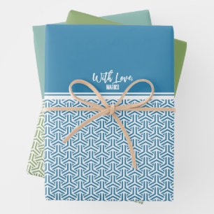 Hoja De Papel De Regalo 毘 沙 門 亀 甲  Patrón tradicional japonés Bishamon Kik