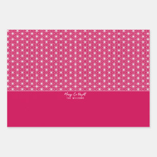 Hoja De Papel De Regalo 麻 の 葉 ASANOHA Patrón japonés de kimono