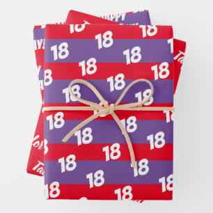 Hoja De Papel De Regalo 18.º cumpleaños feliz