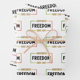 Hoja De Papel De Regalo 18 de junio de 1865 celebrando la libertad de los