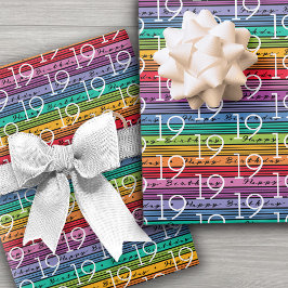 Hoja De Papel De Regalo 19.ª franja arcoiris