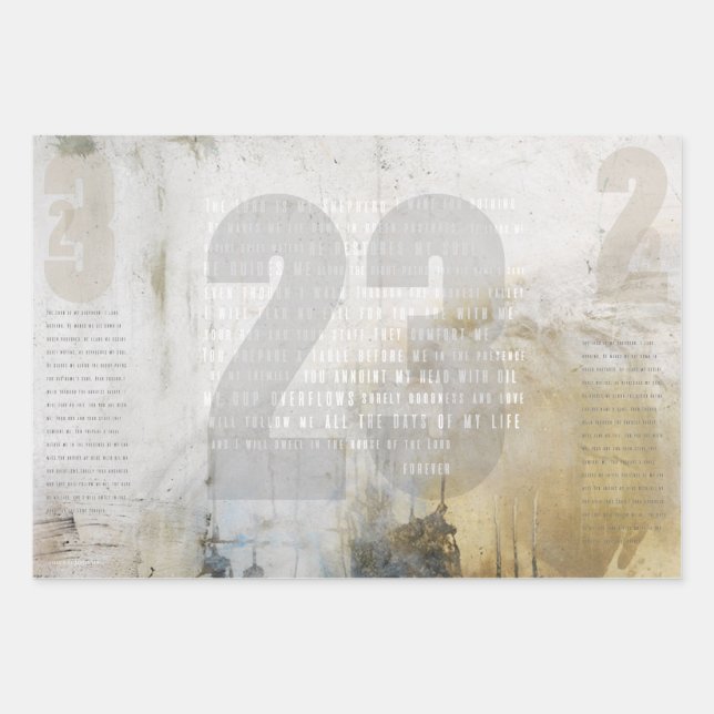 Hoja De Papel De Regalo 23 - Salmo 23 (Anverso)
