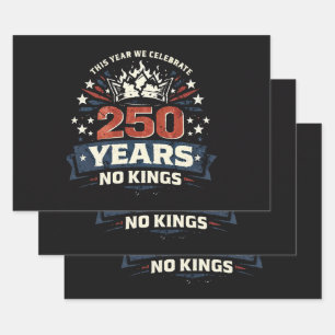 Hoja De Papel De Regalo 250 Años Sin Reyes Patrióticos