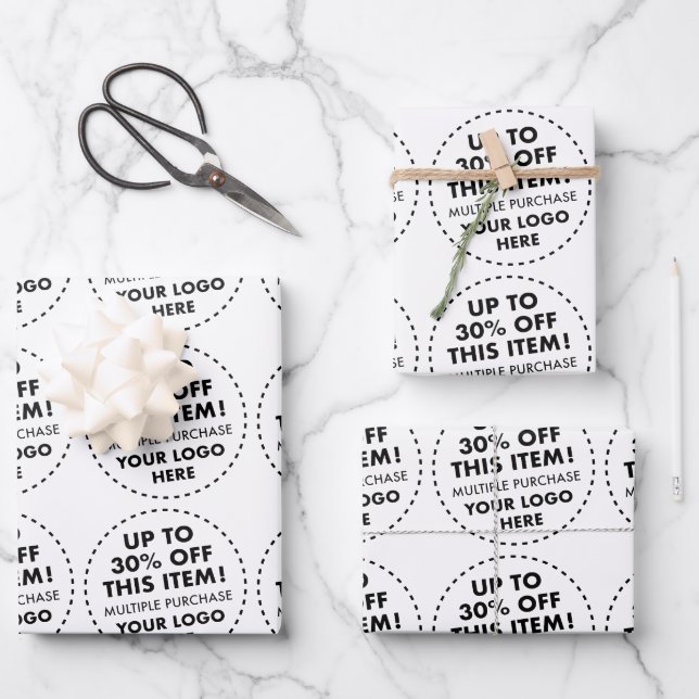 Hoja De Papel De Regalo 30% OFF Bulk Buy Personalizado descuento BORDE ALI (Anverso)