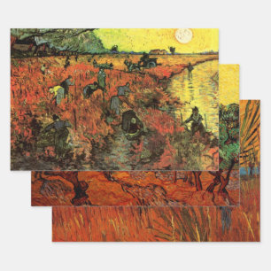 Hoja De Papel De Regalo 3 Escenas diferentes con soles de Vincent van Gogh