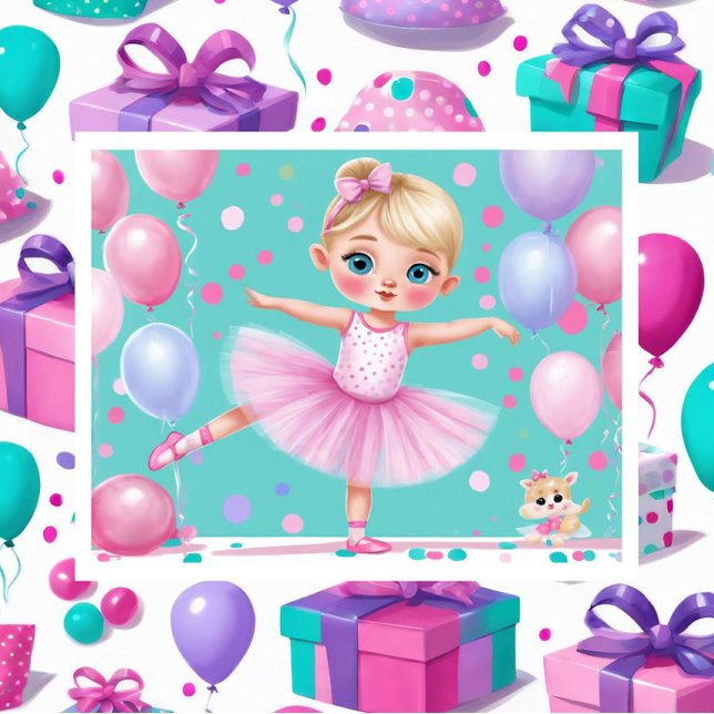 Hoja De Papel De Regalo 3 Niña Ballerina Coordinando Giftwrap (Subido por el creador)