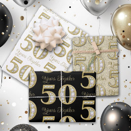 Hoja De Papel De Regalo 50.º Aniversario Boda