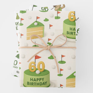 Hoja De Papel De Regalo 60 Aniversario del Golf para Golfer