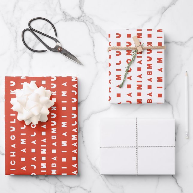 HOJA DE PAPEL DE REGALO 7 DÍAS DE KWANZAA (Anverso)