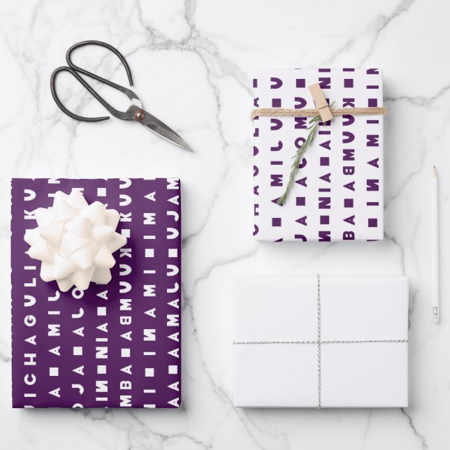 HOJA DE PAPEL DE REGALO 7 DÍAS DE KWANZAA (Anverso)