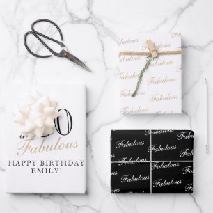 Hoja De Papel De Regalo 80 y fabulosa mujer elegante cumpleaños 80