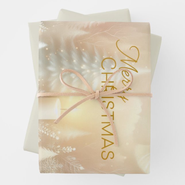 Hoja De Papel De Regalo A Christmas Angel Fantasy Snowy Landscape (In situ)