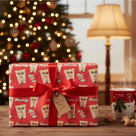 Hoja De Papel De Regalo A Christmas Story | Leg Lamp Pattern<br><div class="desc">This retro pattern featuresthe iconic leg lamp from the classic movie,  A Christmas Story.</div>