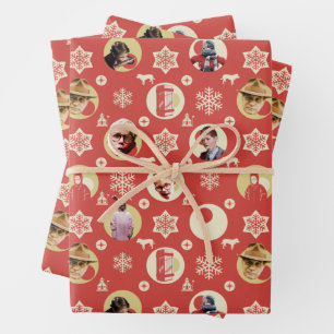 Hoja De Papel De Regalo A Christmas Story Retro Snowflake Pattern