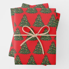Hoja De Papel De Regalo A Cozy Christmas Gathering Set on Warm Red