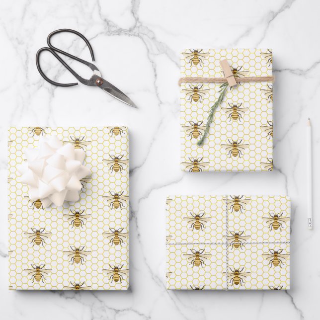 Hoja De Papel De Regalo A little Honey Is On The Way Baby Shower (Anverso)