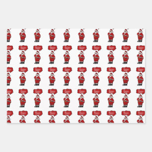 Hoja De Papel De Regalo A mucho pavo para Santa Design