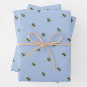 Hoja De Papel De Regalo Abeja Ocupada Cute Pequeña Abeja De Honor