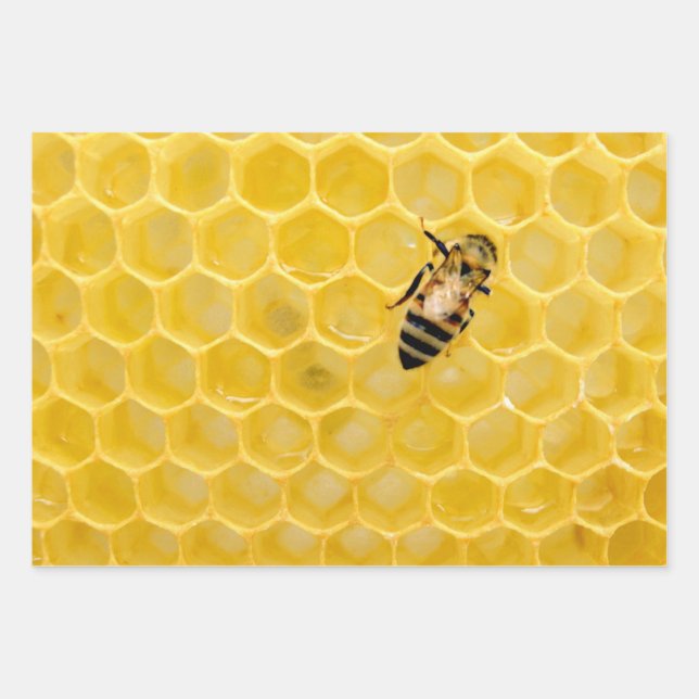 Hoja De Papel De Regalo abeja y abeja (Anverso)