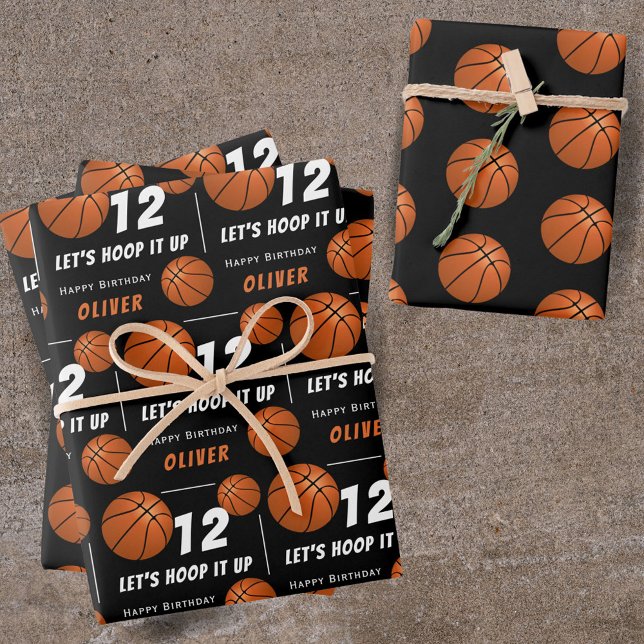 Hoja De Papel De Regalo Abróchenlo básquetbol Deportivos Niños Cumpleaños (Subido por el creador)