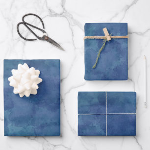 Hoja De Papel De Regalo Abstracción de la acuarela azul