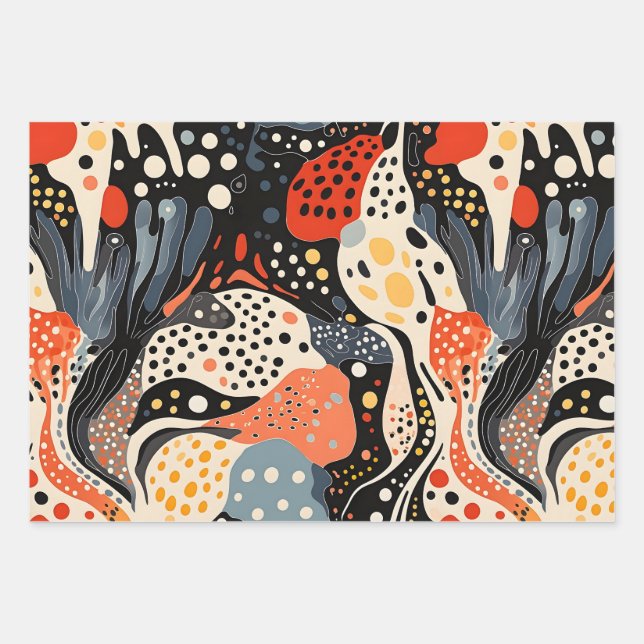 Hoja De Papel De Regalo Abstracciones etéreas: Patrón de mesmerización (Anverso)