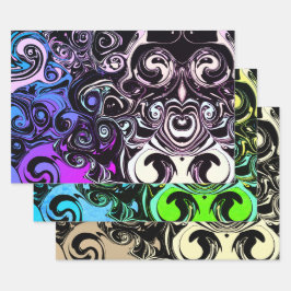 Hoja De Papel De Regalo Abstract colorful swirls