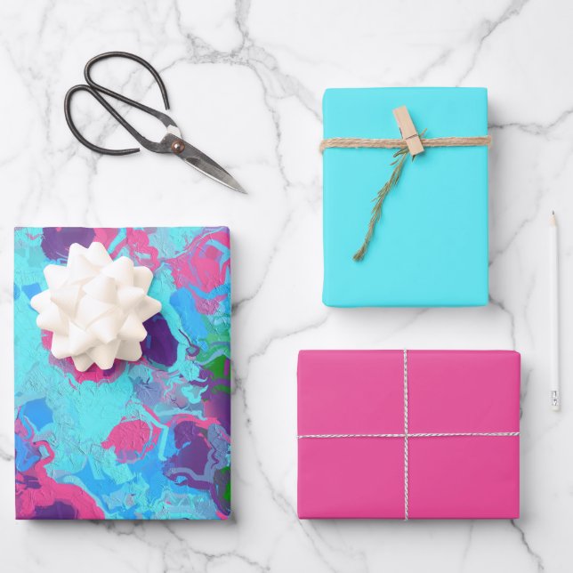 Hoja De Papel De Regalo Abstract Splatt (Anverso)