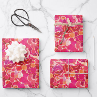 Hoja De Papel De Regalo Abstract Watercolor Pink Red Coral