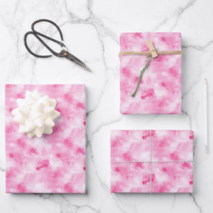 Hoja De Papel De Regalo Abstracto Acuarela Rosa 