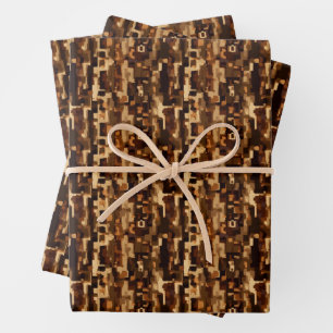 Hoja De Papel De Regalo Abstracto marrón y negro