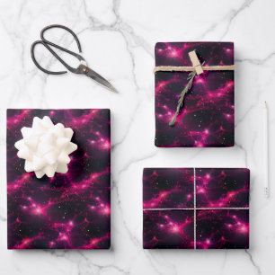 Hoja De Papel De Regalo Abstracto rosa y negro