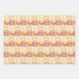 Hoja De Papel De Regalo Abuela Horneando Galletas