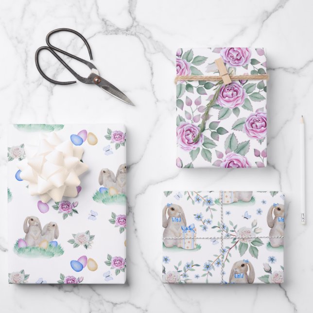 Hoja De Papel De Regalo Abundantes Y Flores De Semana Santa (Anverso)