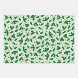 Hoja De Papel De Regalo Acebo