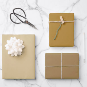 Hoja De Papel De Regalo Achicoria Plana Té de Manzanilla Marrón 3 Tonos
