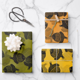 Hoja De Papel De Regalo Acorn Woodblock