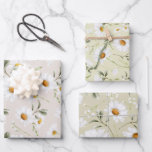Hoja De Papel De Regalo Acuarela Daisy Flor silvestre Floral<br><div class="desc">Crear papel de envoltura de personalizado y envoltura personalizada de regalo para todas las ocasiones. Cuando das un regalo envuelto en papel de personalizado, ¡seguro que pondrás una sonrisa en la cara de todos! Agregue la redacción de su personalizado a este diseño utilizando los cuadros "Editar esta plantilla de diseño"...</div>